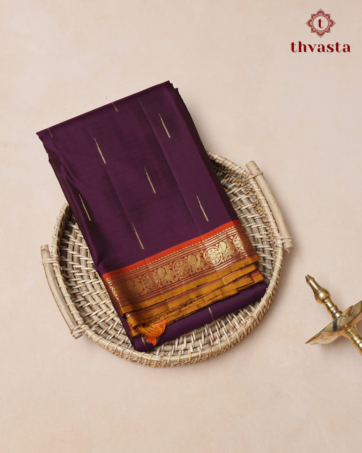 Pure Kanjivaram Silk – Mallimottu - Purple
