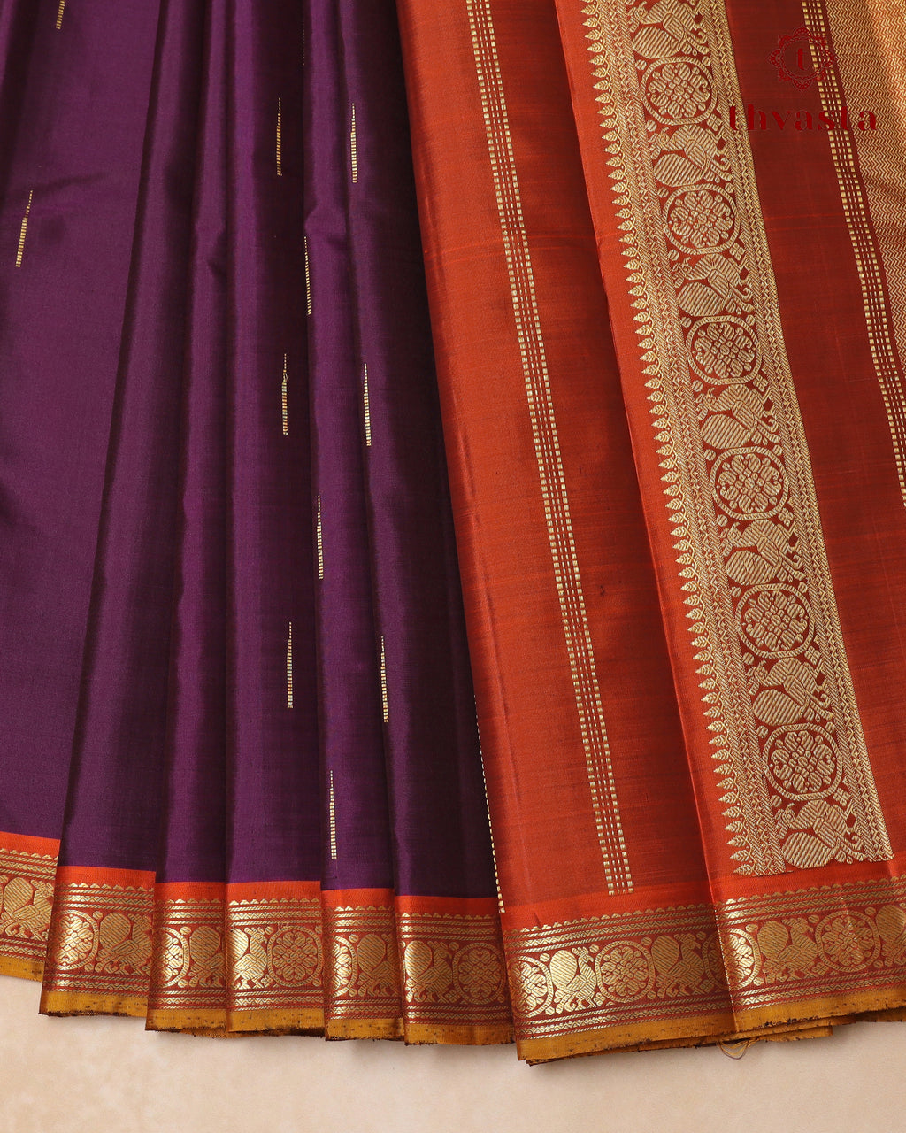 Pure Kanjivaram Silk – Mallimottu - Purple