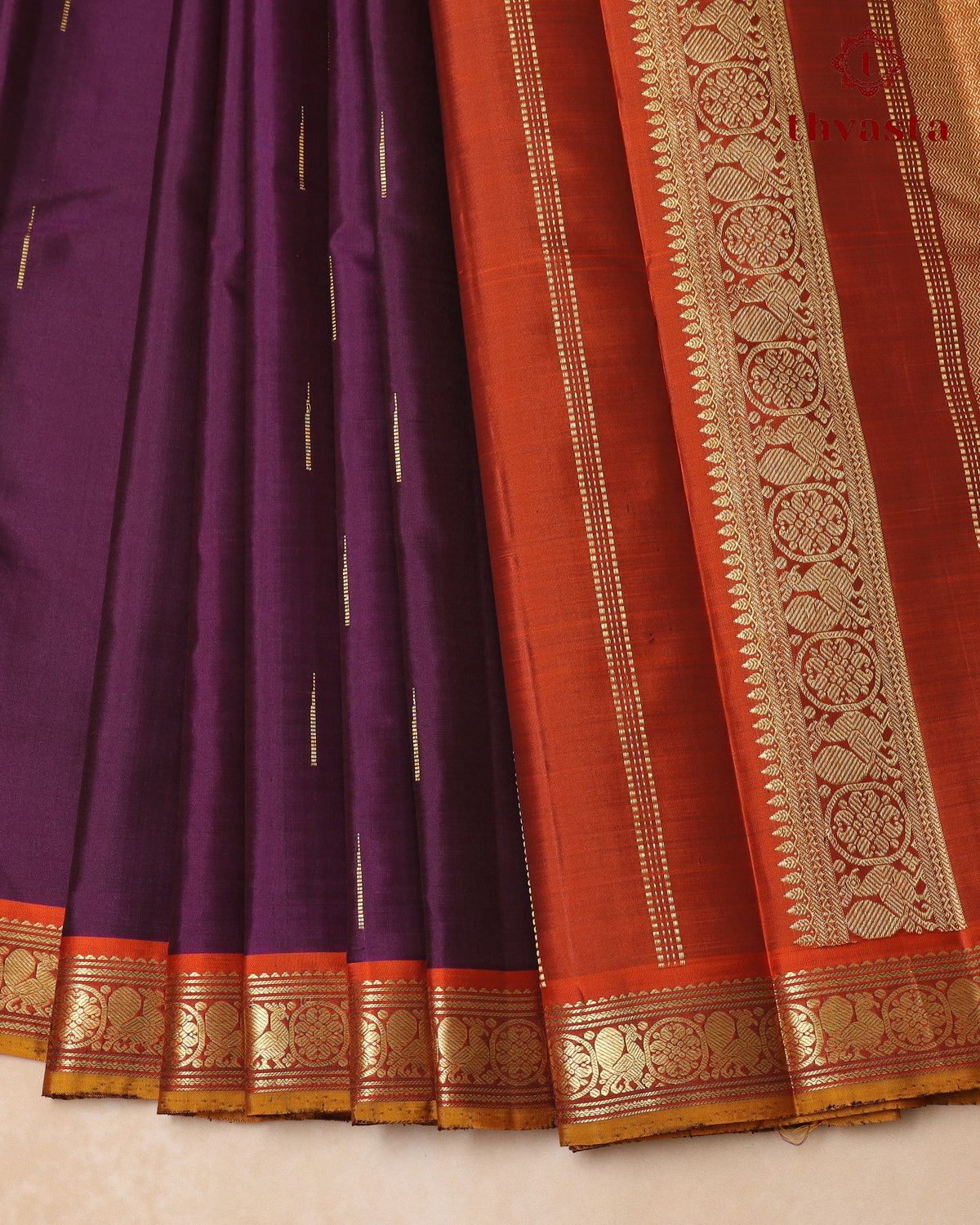 Pure Kanjivaram Silk – Mallimottu - Purple