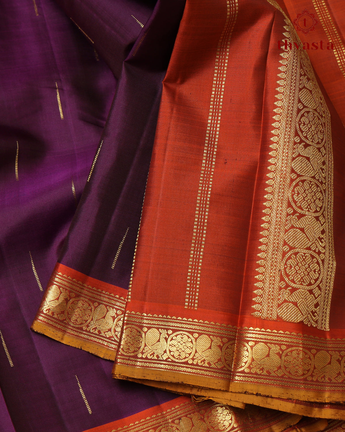 Pure Kanjivaram Silk – Mallimottu - Purple