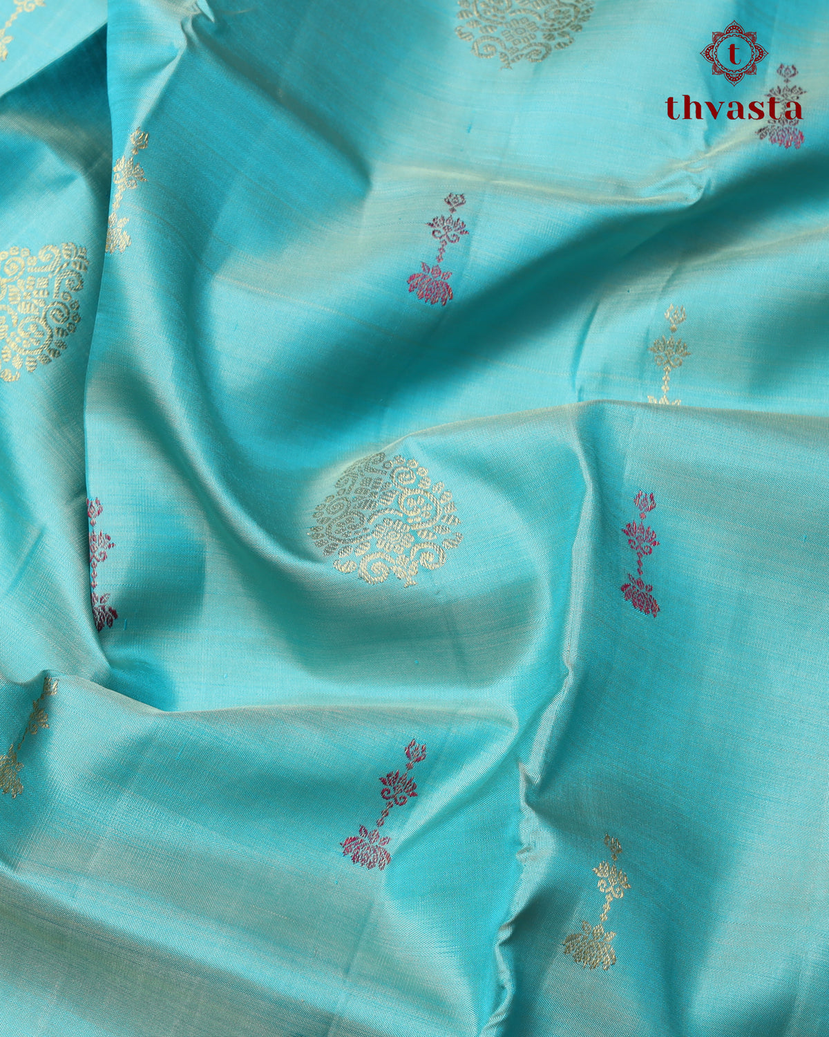 Pure Kanjivaram Silk – Blue and Burgundy