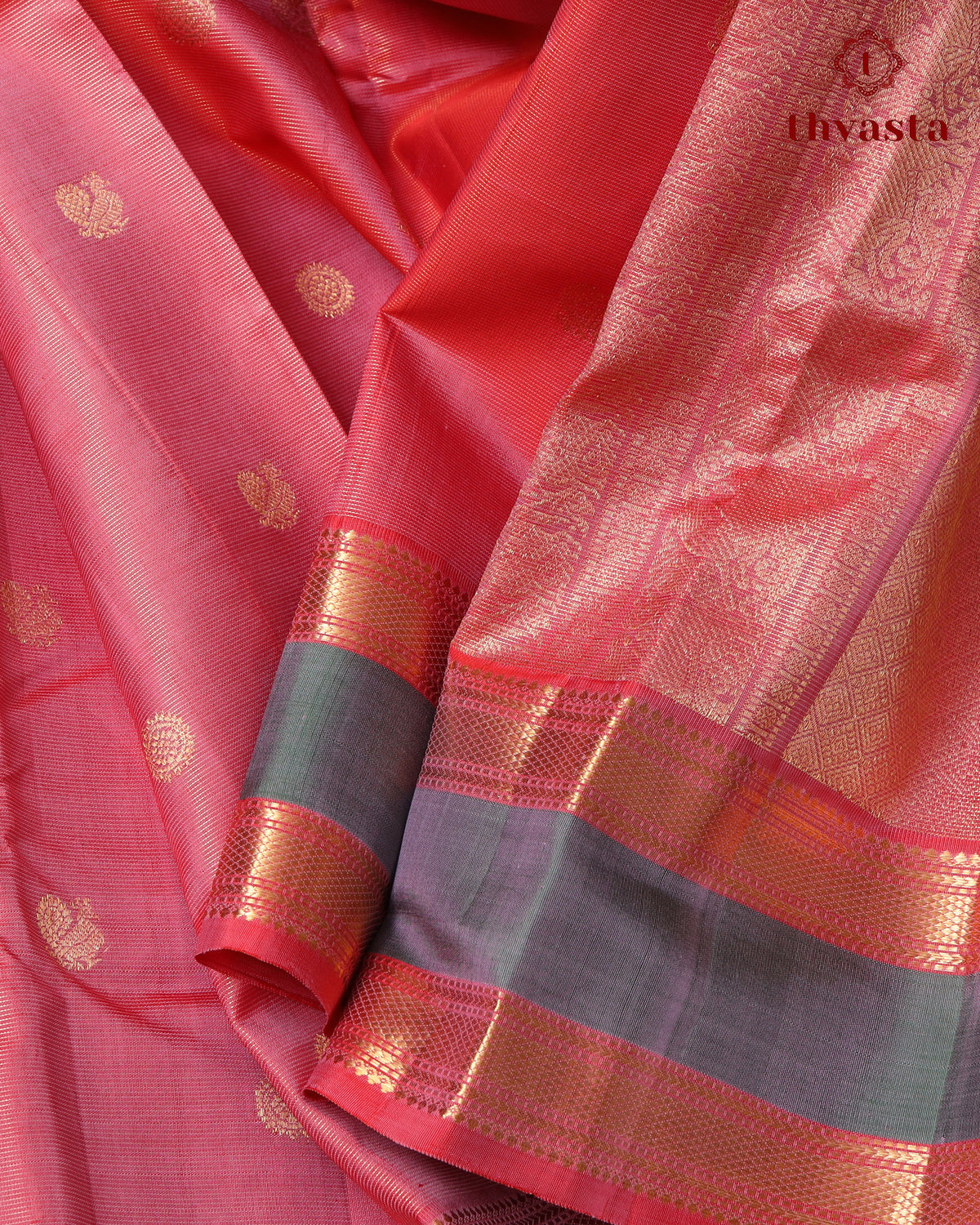 Pure Kanjivaram Silk – Pink Vairaoosi