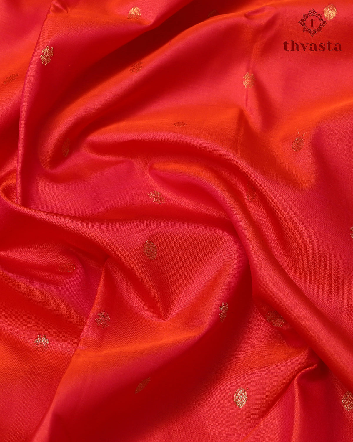 Pure Kanjivaram Silk – Vintage Rust Orange -02