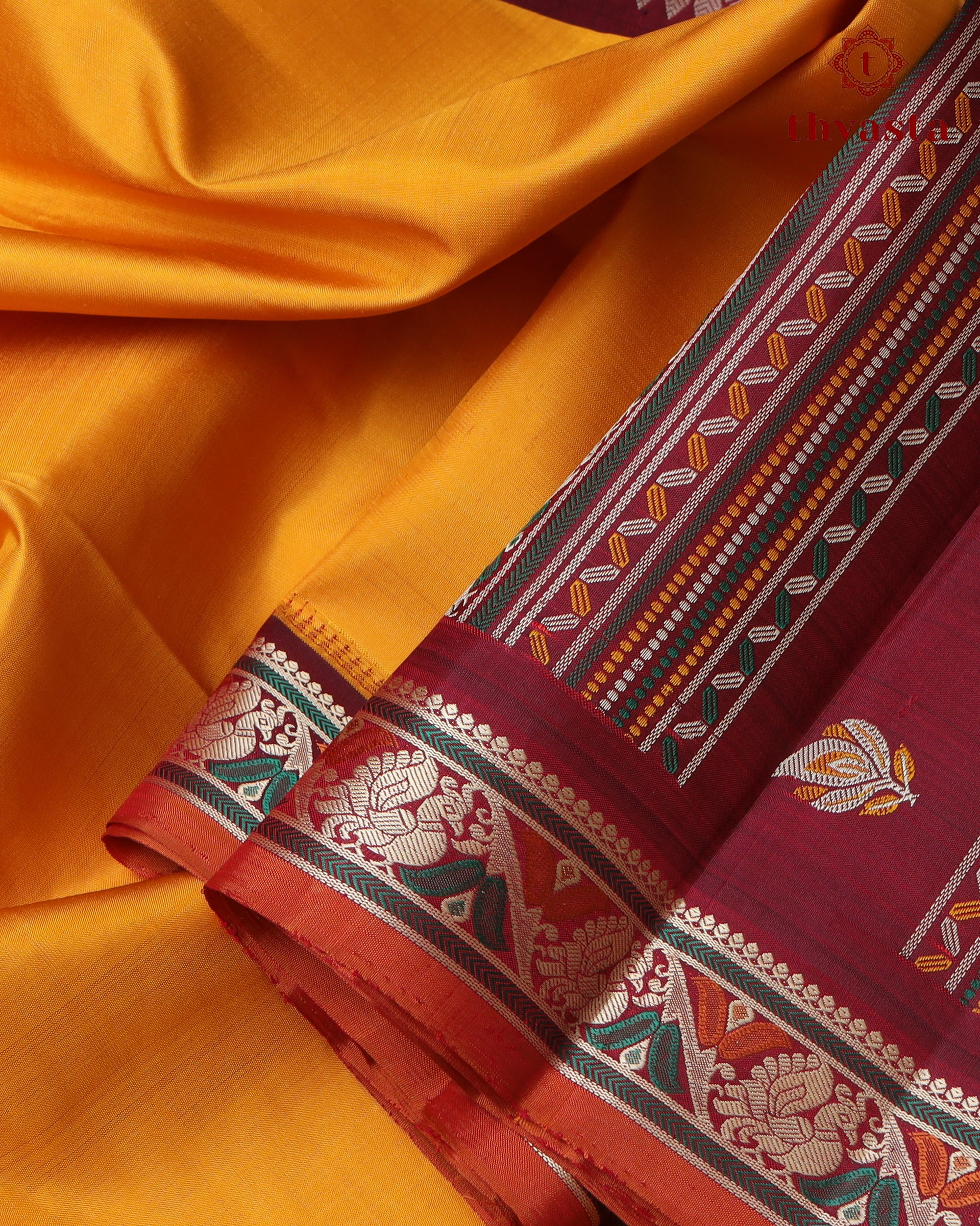 Pure Kanjivaram Silk - Yellow Pattupet