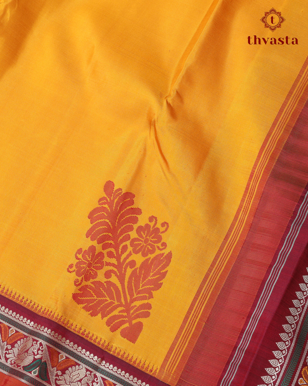 Pure Kanjivaram Silk - Yellow Pattupet